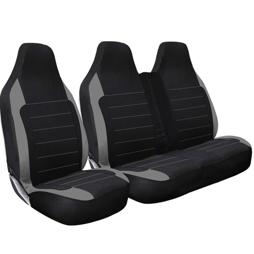 Racing grey van seat covers - racing,