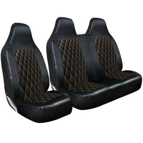 Leather look black - leather, van